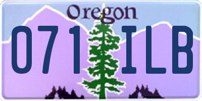 OR license plate 071ILB