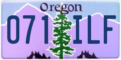 OR license plate 071ILF