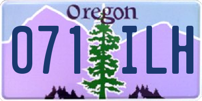 OR license plate 071ILH