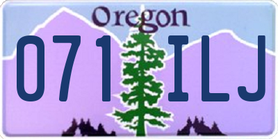 OR license plate 071ILJ