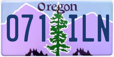 OR license plate 071ILN