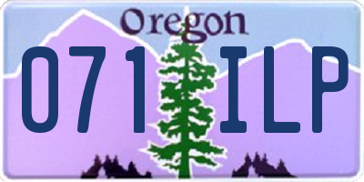 OR license plate 071ILP