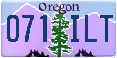 OR license plate 071ILT