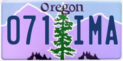 OR license plate 071IMA