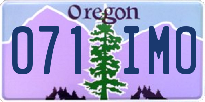 OR license plate 071IMO