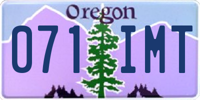 OR license plate 071IMT