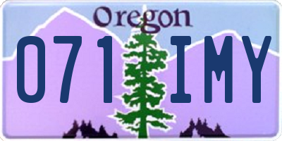 OR license plate 071IMY