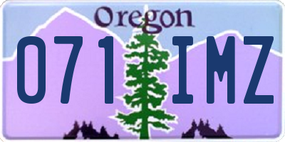 OR license plate 071IMZ