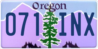 OR license plate 071INX