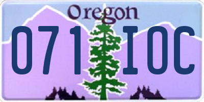 OR license plate 071IOC
