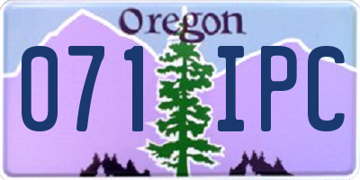 OR license plate 071IPC