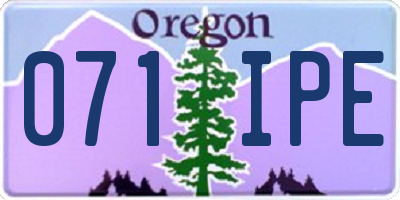OR license plate 071IPE