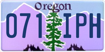 OR license plate 071IPH