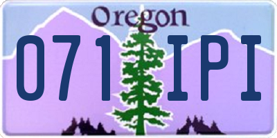 OR license plate 071IPI