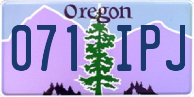 OR license plate 071IPJ