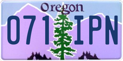 OR license plate 071IPN