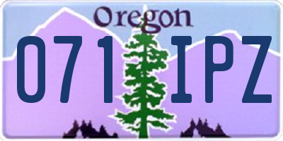 OR license plate 071IPZ