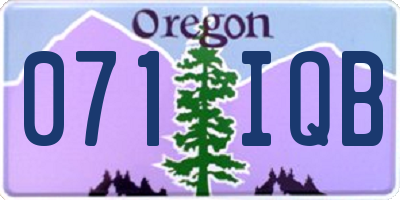 OR license plate 071IQB