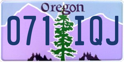 OR license plate 071IQJ