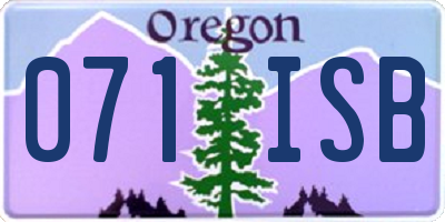 OR license plate 071ISB