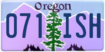 OR license plate 071ISH