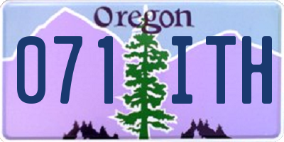 OR license plate 071ITH