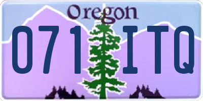 OR license plate 071ITQ
