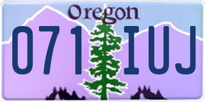 OR license plate 071IUJ