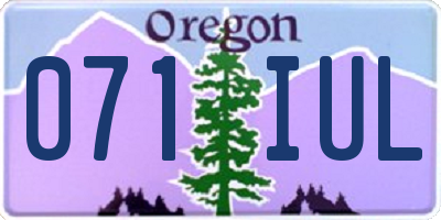 OR license plate 071IUL