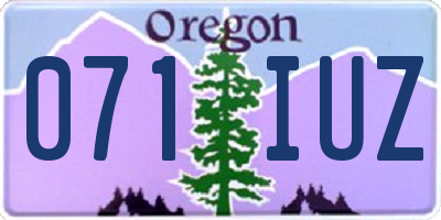 OR license plate 071IUZ