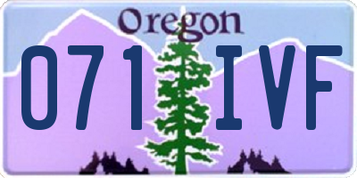 OR license plate 071IVF