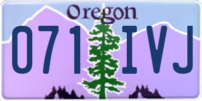 OR license plate 071IVJ