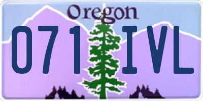 OR license plate 071IVL