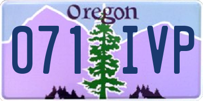 OR license plate 071IVP