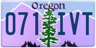 OR license plate 071IVT