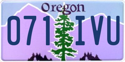 OR license plate 071IVU
