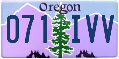 OR license plate 071IVV