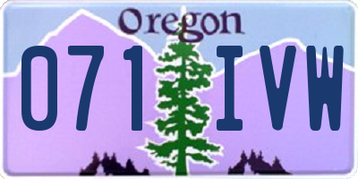 OR license plate 071IVW