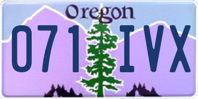 OR license plate 071IVX