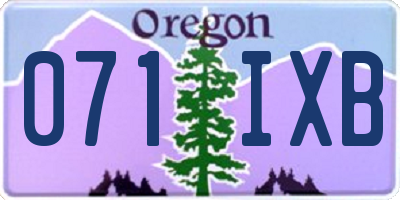 OR license plate 071IXB