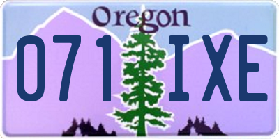 OR license plate 071IXE