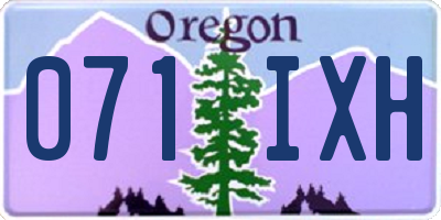 OR license plate 071IXH