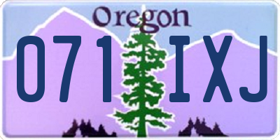 OR license plate 071IXJ