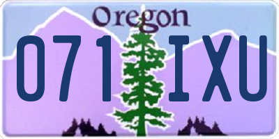 OR license plate 071IXU