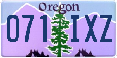 OR license plate 071IXZ