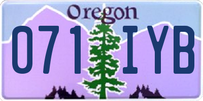 OR license plate 071IYB