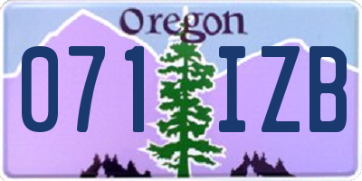 OR license plate 071IZB