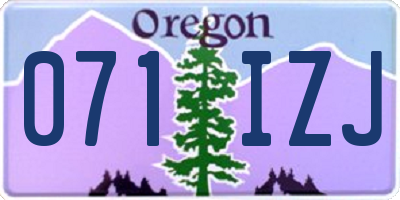 OR license plate 071IZJ