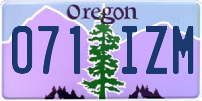 OR license plate 071IZM