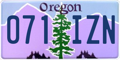 OR license plate 071IZN